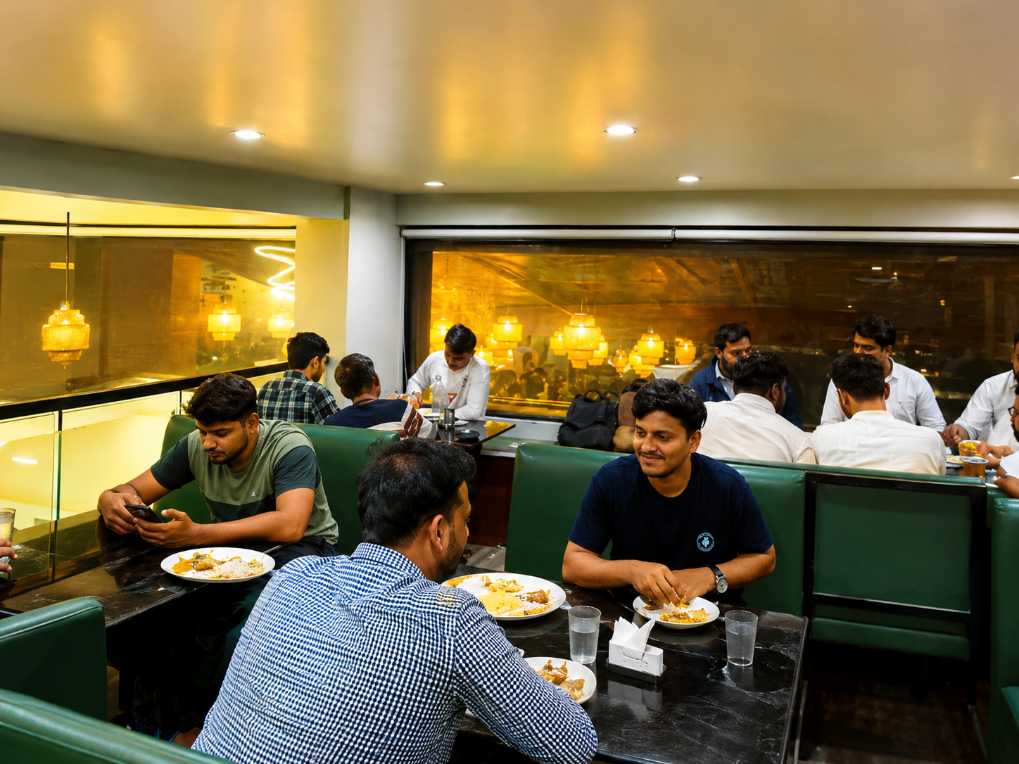Couple enjoying dinner
